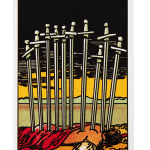 tarot hôm nay Kim Ngưu (20/04 - 20/05) 10 of Swords (10 Kiếm)