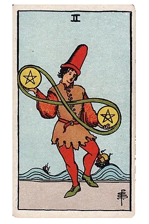 2 of Pentacles (2 Tiền)