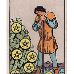 tarot hôm nay Song Tử 7 of Pentacles (7 Tiền)