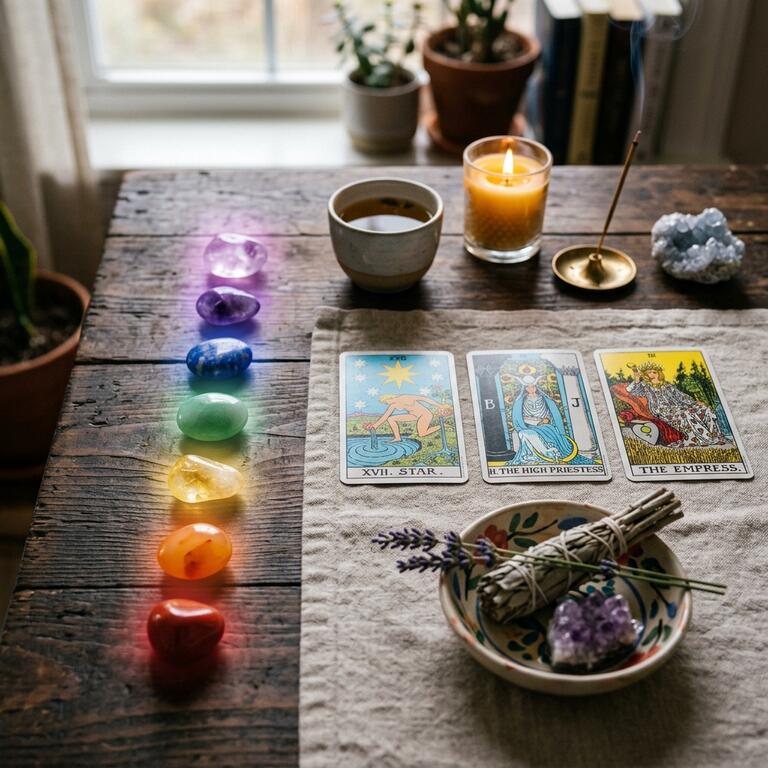 tarot và luân xa - 7 viên đá luân xa năng lượng chữa lành tarot