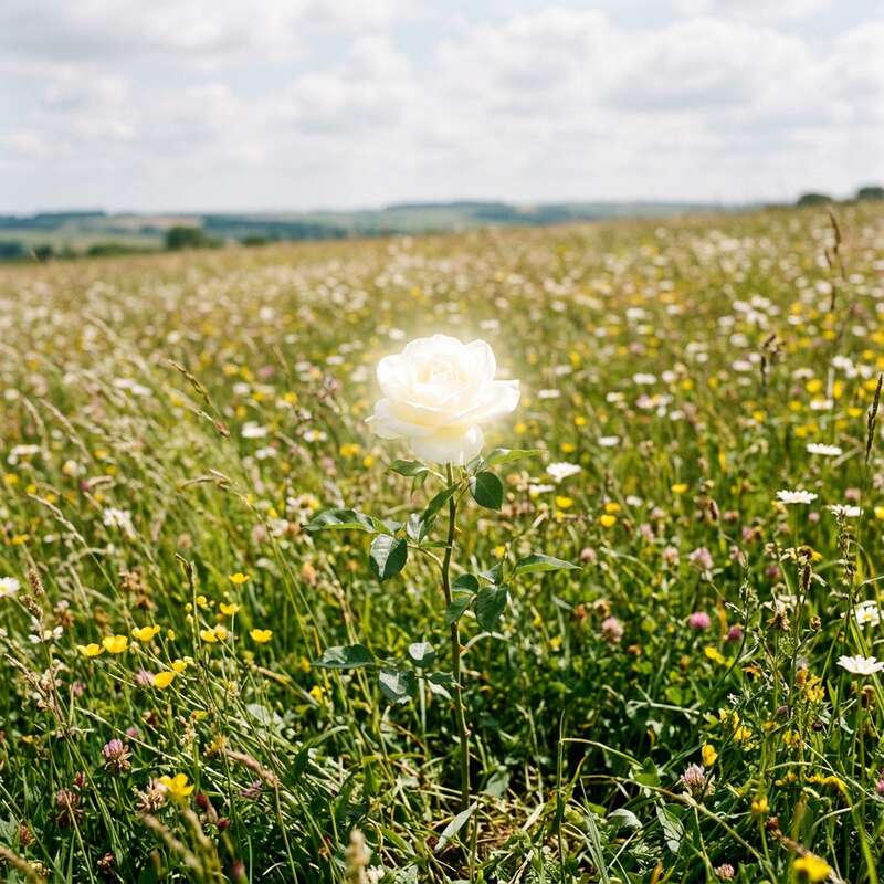 ý nghĩa lá the fool - Hoa hồng trắng lẻ loi nhưng rực sáng