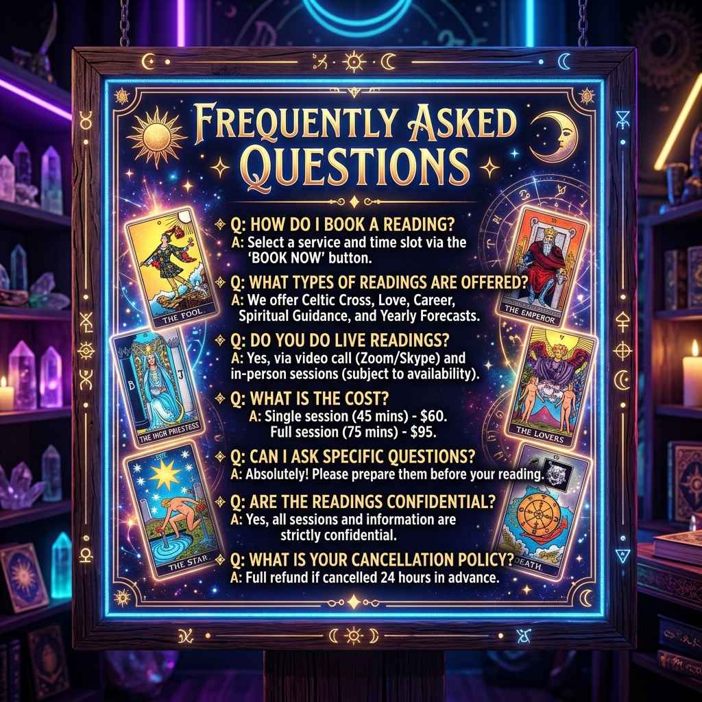 bói tarot miễn phí - Bảng câu hỏi thường gặp về bói tarot trực tuyến cực kỳ bắt mắt