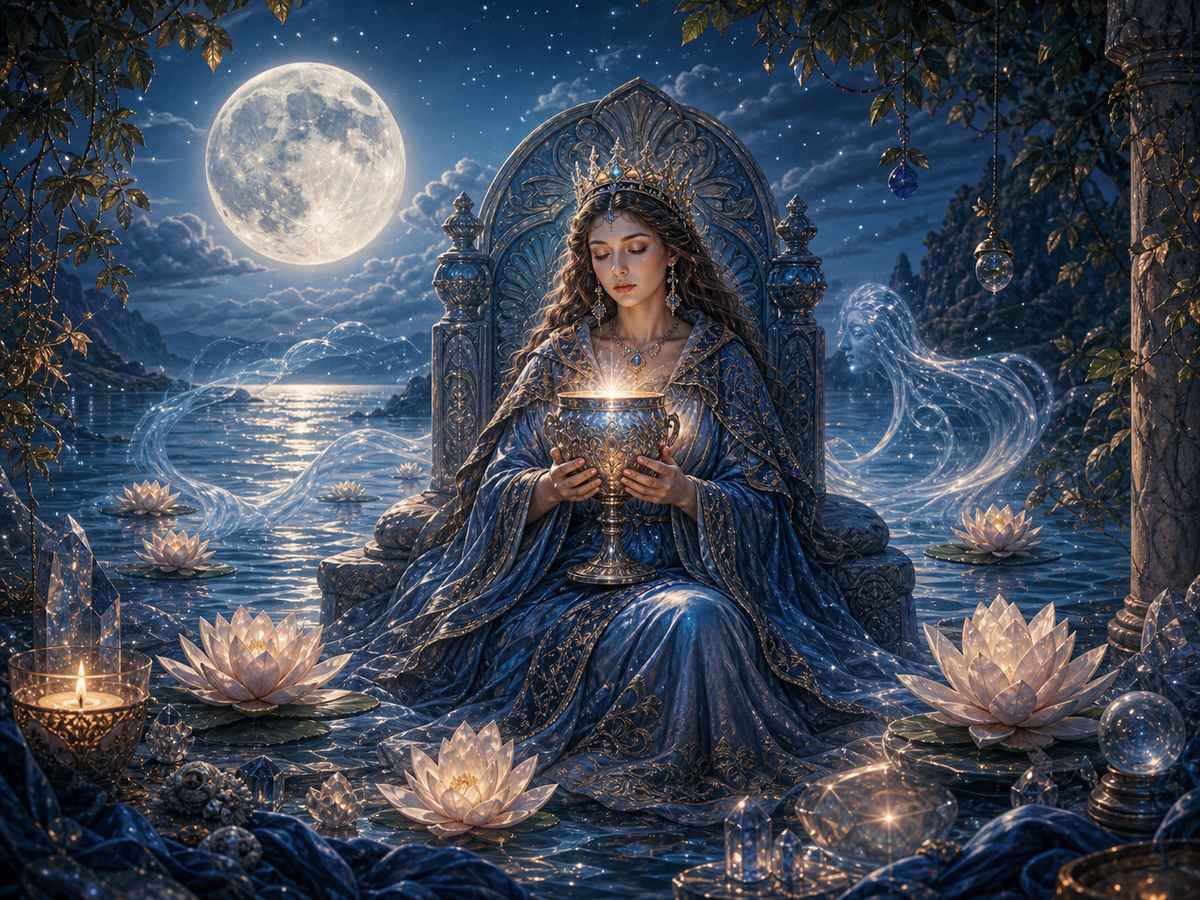 Giải mã queen of cups qua lăng kính tâm linh