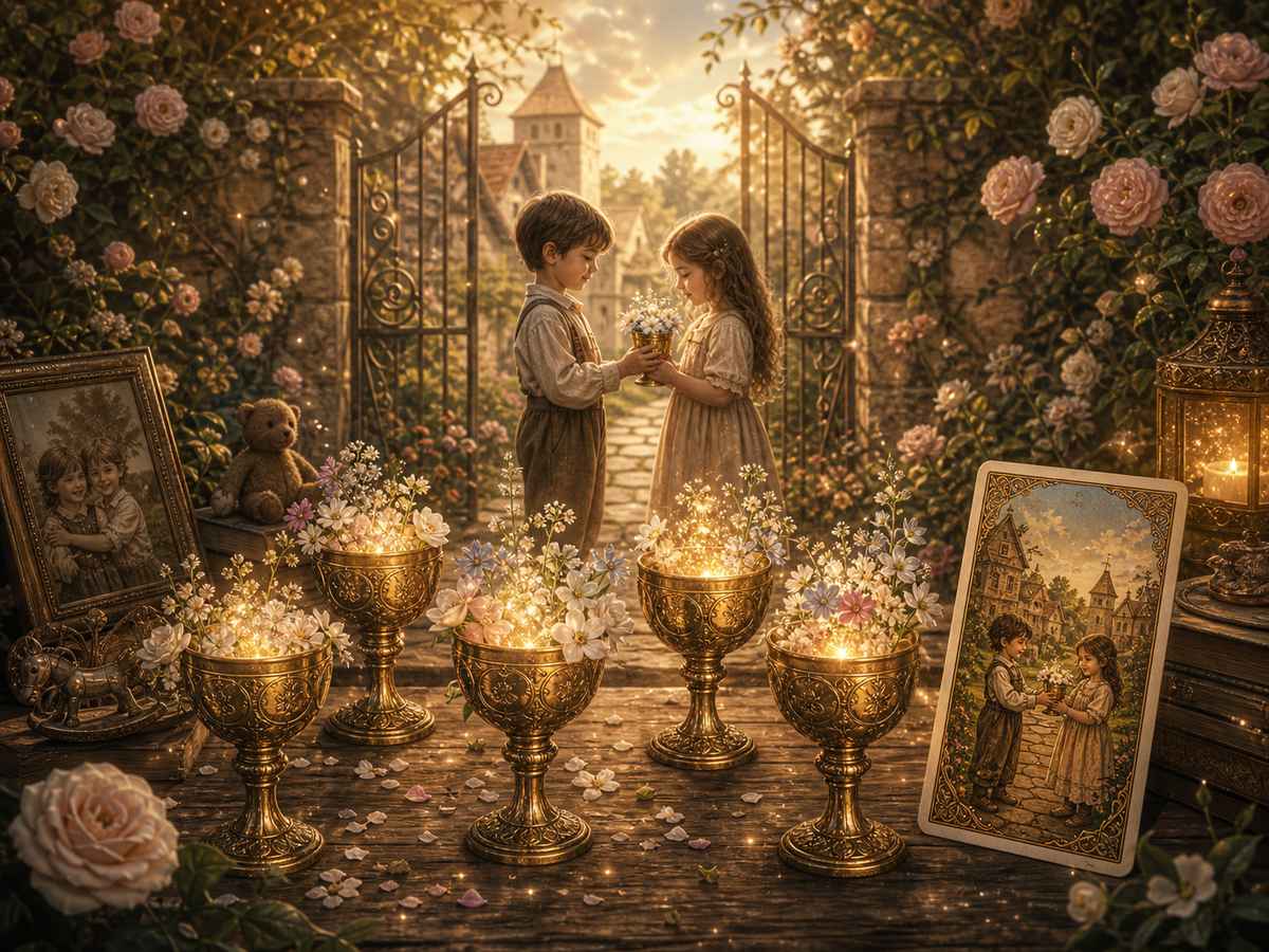 Giải mã six of cups qua lăng kính tâm linh